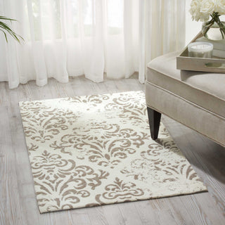 Nourison Damask DAS03 Ivory Area Rug Room Image