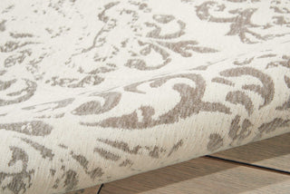 Nourison Damask DAS03 Ivory Area Rug Detail Image