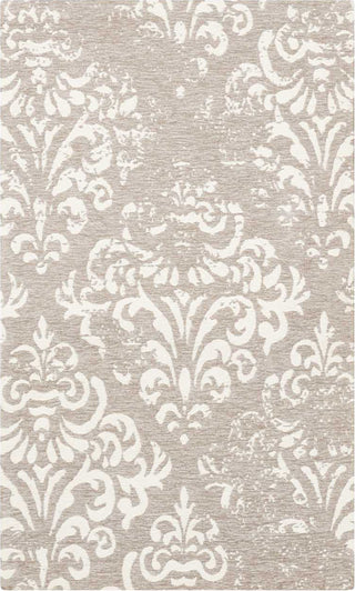 Nourison Damask DAS03 Ivory/Grey Area Rug