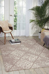 Nourison Damask DAS03 Ivory/Grey Area Rug Room Image Feature