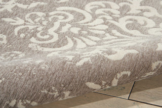 Nourison Damask DAS03 Ivory/Grey Area Rug Detail Image