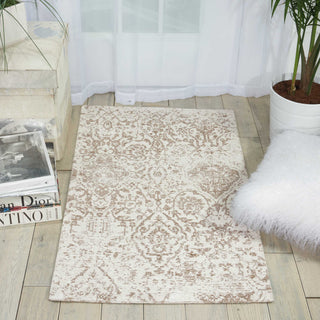 Nourison Damask DAS06 Ivory Area Rug Room Image