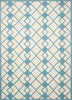 Nourison Decor DER03 Ivory Blue Area Rug 5' X 7'