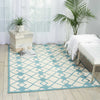 Nourison Decor DER03 Ivory Blue Area Rug Room Image