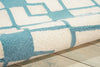 Nourison Decor DER03 Ivory Blue Area Rug Detail Image
