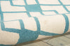 Nourison Decor DER03 Ivory Blue Area Rug Detail Image