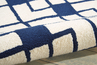 Nourison Decor DER03 Ivory Navy Area Rug Detail Image