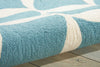 Nourison Decor DER06 Aqua White Area Rug Detail Image