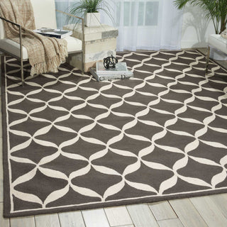 Nourison Decor DER06 Grey White Area Rug Room Image Feature