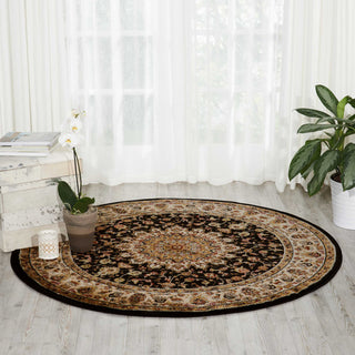 Nourison Delano DEL04 Black Area Rug Room Image