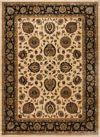 Delano DEL01 Ivory/Black Area Rug by Nourison Main Image