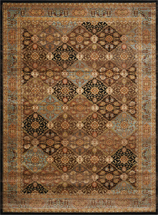 Nourison Delano DEL03 Black/Blue Area Rug