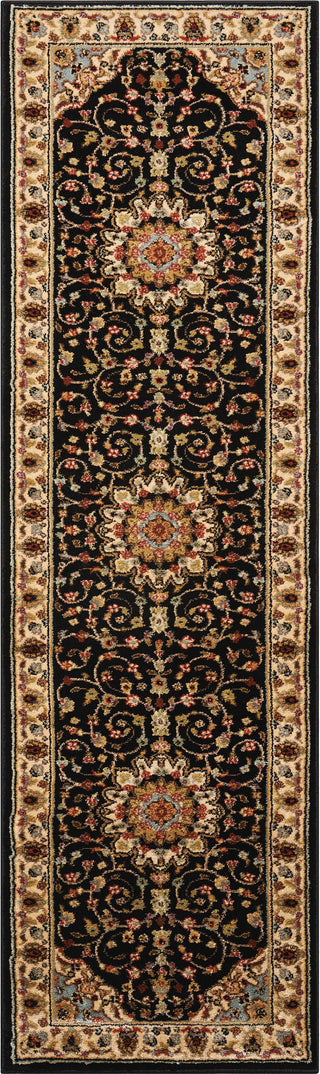 Nourison Delano DEL04 Black Area Rug 2'2'' X 7'6'' Runner