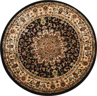 Nourison Delano DEL04 Black Area Rug 3'4'' X 3'4'' Round