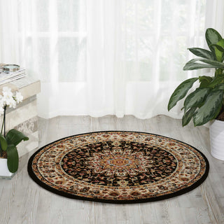 Nourison Delano DEL04 Black Area Rug Room Image