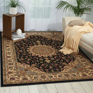 Nourison Delano DEL04 Black Area Rug Room Image