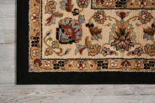 Nourison Delano DEL04 Black Area Rug Corner Image