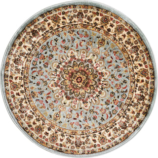 Nourison Delano DEL04 Blue Area Rug 3'4'' X 3'4'' Round