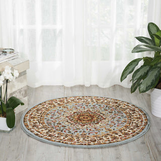 Nourison Delano DEL04 Blue Area Rug Room Image