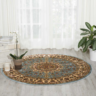 Nourison Delano DEL04 Blue Area Rug Room Image