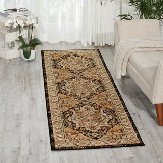 Nourison Delano DEL05 Black Area Rug Room Image