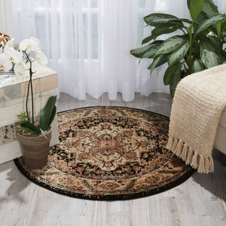 Nourison Delano DEL05 Black Area Rug Room Image