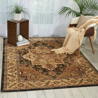 Nourison Delano DEL05 Black Area Rug Room Image Feature