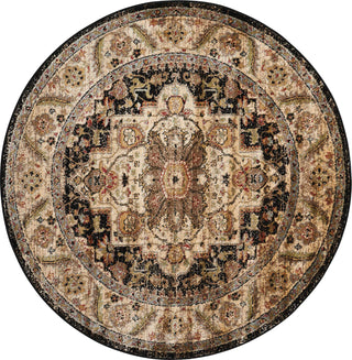 Nourison Delano DEL05 Black Area Rug 5'3'' X 5'3'' Round