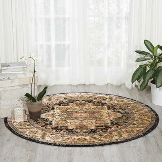 Nourison Delano DEL05 Black Area Rug Room Image