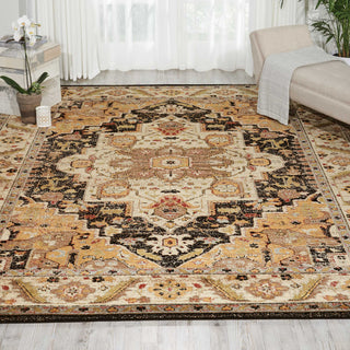 Nourison Delano DEL05 Black Area Rug Room Image