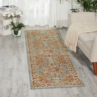 Nourison Delano DEL05 Blue Area Rug Room Image