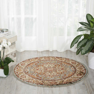 Nourison Delano DEL05 Blue Area Rug Room Image