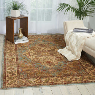 Nourison Delano DEL05 Blue Area Rug Room Image Feature