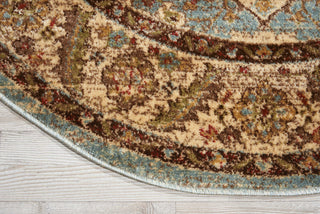 Nourison Delano DEL05 Blue Area Rug Corner Image