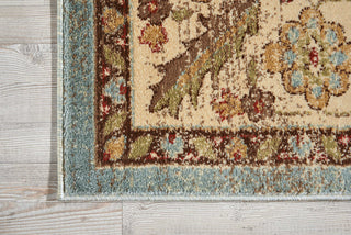 Nourison Delano DEL05 Blue Area Rug Corner Image