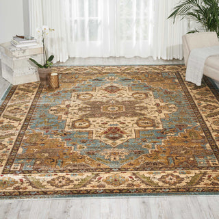 Nourison Delano DEL05 Blue Area Rug Room Image