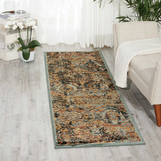 Nourison Delano DEL06 Blue Area Rug Room Image