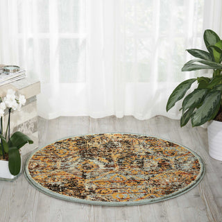 Nourison Delano DEL06 Blue Area Rug Room Image