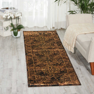 Nourison Delano DEL07 Espresso Area Rug Room Image