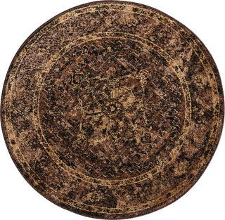 Nourison Delano DEL07 Espresso Area Rug 3'4'' X 3'4'' Round