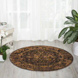 Nourison Delano DEL07 Espresso Area Rug Room Image