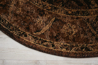 Nourison Delano DEL07 Espresso Area Rug Corner Image