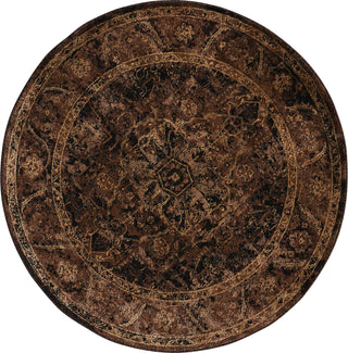 Nourison Delano DEL07 Espresso Area Rug 5'3'' X 5'3'' Round