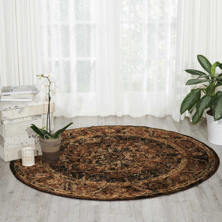 Nourison Delano DEL07 Espresso Area Rug Room Image