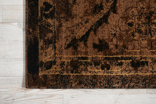 Nourison Delano DEL07 Espresso Area Rug Corner Image