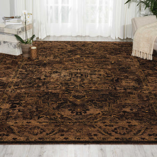 Nourison Delano DEL07 Espresso Area Rug Room Image