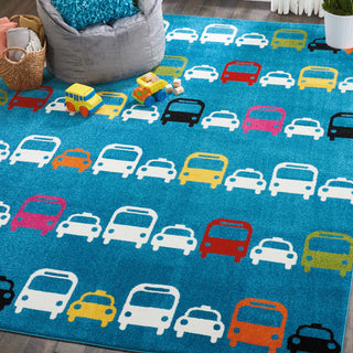 Nourison Dws02 Miles DS200 Blue Area Rug Room Image