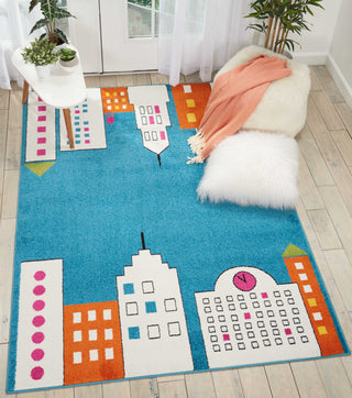 Nourison Dws02 Miles DS201 Blue Area Rug Room Image Feature