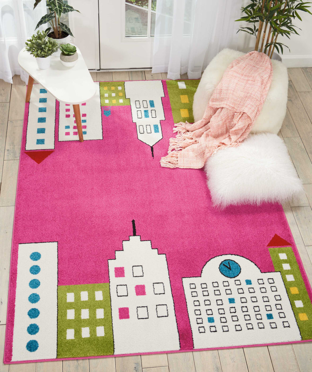 Nourison Dws02 Miles DS201 Pink Area Rug Room Image Feature