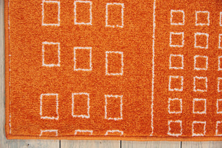 Dws02 Miles DS202 Orange Area Rug by Nourison Corner Image